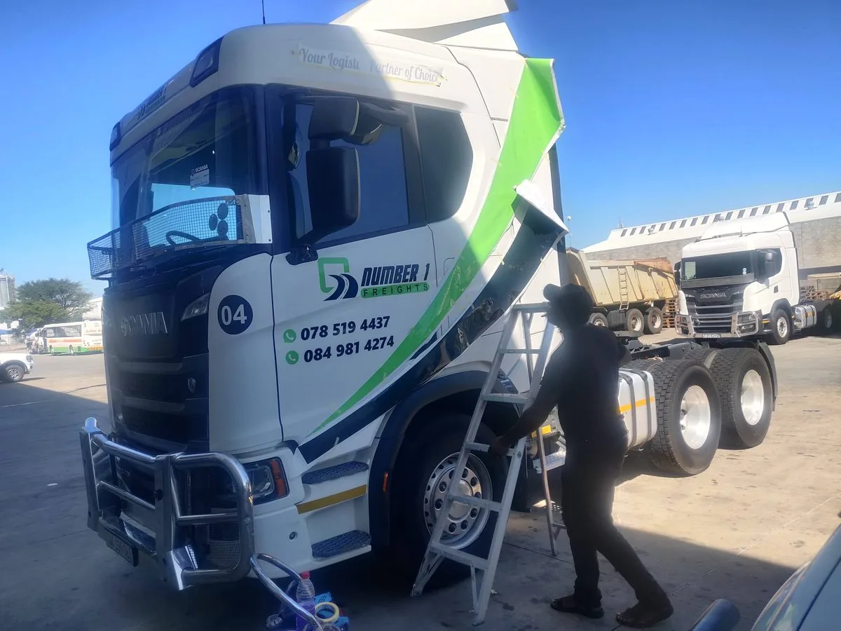 Fleet truck branding by Just Art Creative Warehouse Cape Town